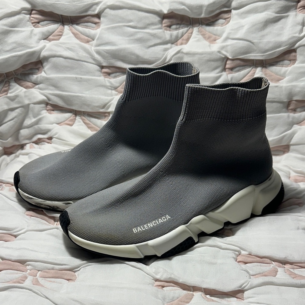 Balenciaga Men's Charcoal Sock Sneakers
